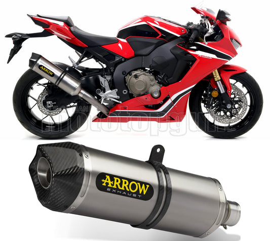 SCARICO OMOLOGATO ARROW RACE-TECH IN TITANIO CON FONDELLO IN CARBY COMPATIBILE CON HONDA CBR 1000 RR 17/19