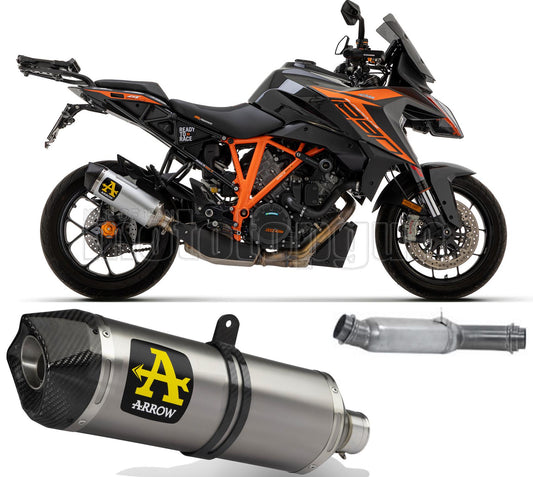 SCARICO COMPLETO RACE ARROW RACE-TECH IN TITANIO CON FONDELLO IN CARBY COMPATIBILE CON KTM 1290 SUPERDUKE GT 17/21