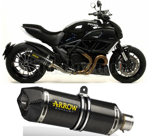 SCARICO COMPLETO OMOLOGATO OPEN ARROW RACE-TECH IN CARBONIO CON FONDELLO IN CARBY COMPATIBILE CON DUCATI DIAVEL 11/16