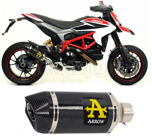 SCARICO COMPLETO OMOLOGATO OPEN ARROW RACE-TECH IN CARBONIO CON FONDELLO IN CARBY COMPATIBILE CON DUCATI HYPERMOTARD 939 16/18