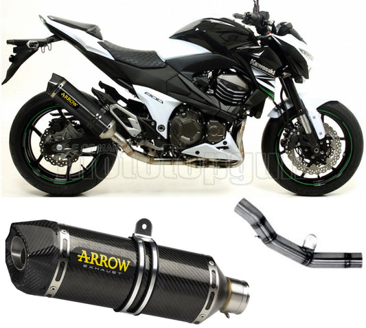 SCARICO COMPLETO OMOLOGATO OPEN ARROW RACE-TECH IN CARBONIO CON FONDELLO IN CARBY COMPATIBILE CON KAWASAKI Z800 Z-800 E 13/16