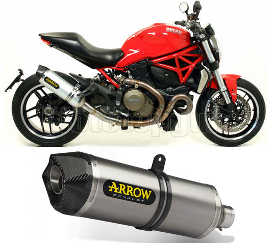 SCARICO COMPLETO OMOLOGATO OPEN ARROW RACE-TECH IN ALLUMINIO CON FONDELLO IN CARBY COMPATIBILE CON DUCATI MONSTER 1200 14/15