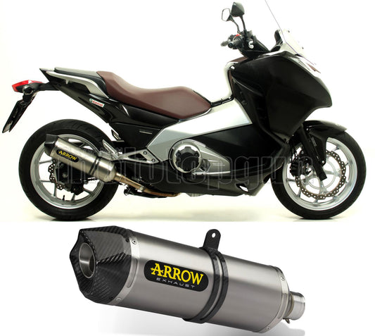 SCARICO COMPLETO OMOLOGATO OPEN ARROW RACE-TECH IN ALLUMINIO CON FONDELLO IN CARBY COMPATIBILE CON HONDA INTEGRA 700 12/13