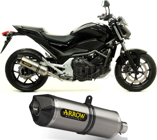 SCARICO COMPLETO OMOLOGATO OPEN ARROW RACE-TECH IN ALLUMINIO CON FONDELLO IN CARBY COMPATIBILE CON HONDA NC 700 S 12/14