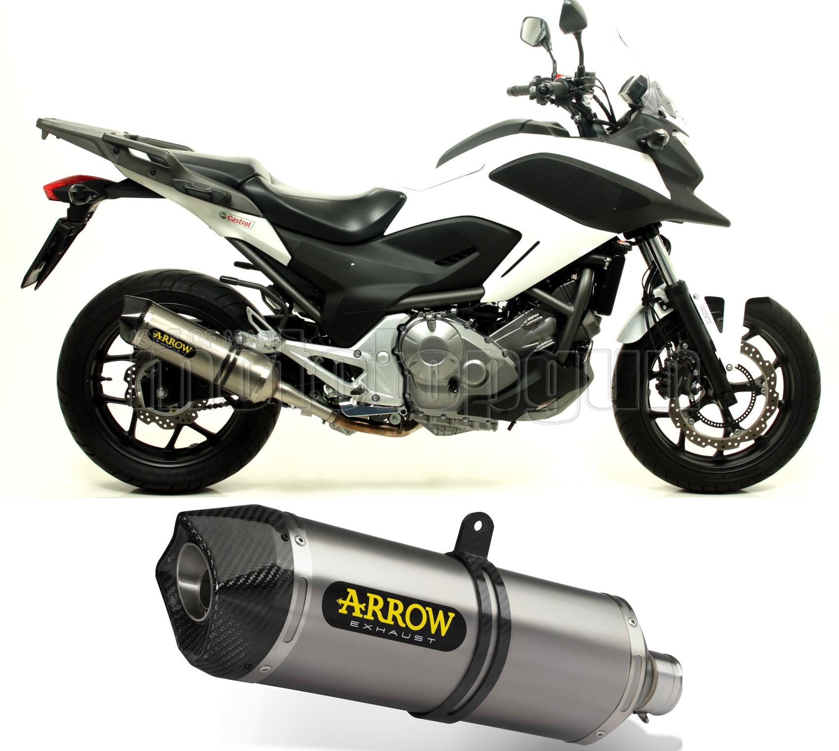 SCARICO COMPLETO OMOLOGATO OPEN ARROW RACE-TECH IN ALLUMINIO CON FONDELLO IN CARBY COMPATIBILE CON HONDA NC 700 X 12/13