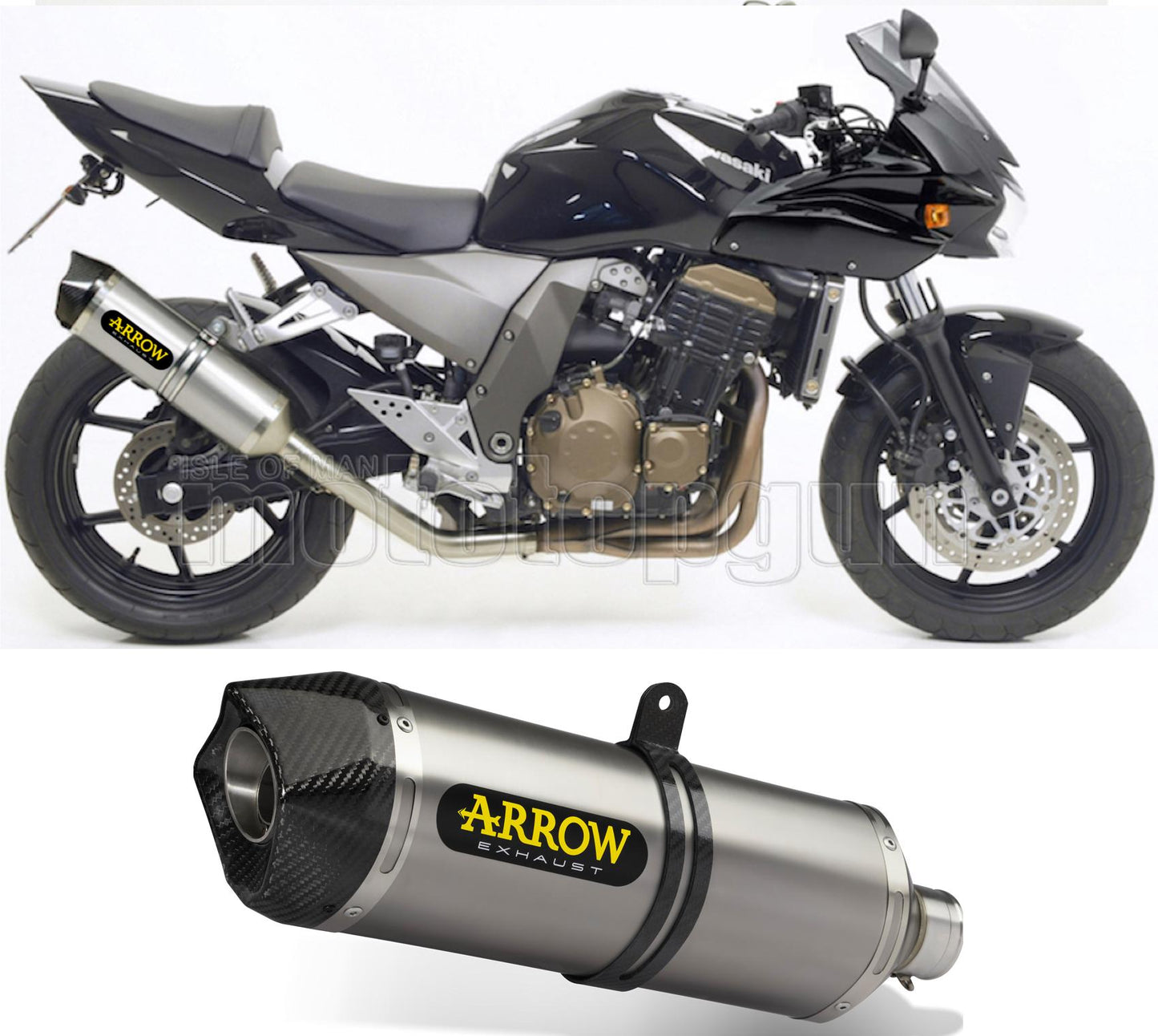 SCARICO COMPLETO OMOLOGATO OPEN ARROW RACE-TECH IN ALLUMINIO CON FONDELLO IN CARBY COMPATIBILE CON KAWASAKI Z750 Z-750 S 05/06