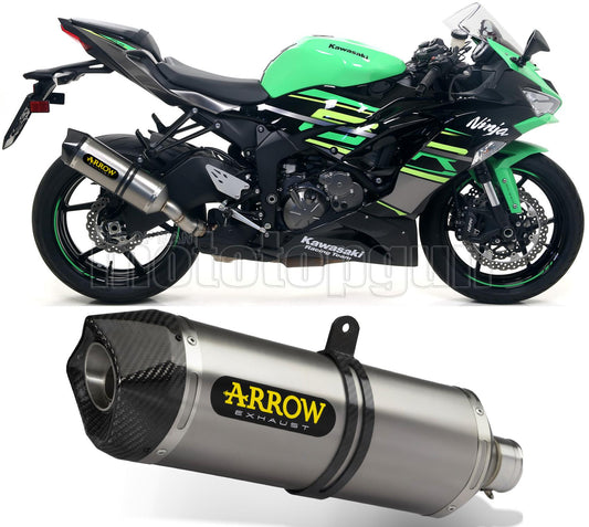 SCARICO OMOLOGATO OPEN ARROW RACE-TECH IN ALLUMINIO CON FONDELLO IN CARBY COMPATIBILE CON KAWASAKI ZX-6R ZX-6 R 636 19/20