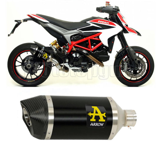 SCARICO COMPLETO OMOLOGATO OPEN ARROW RACE-TECH IN ALLUMINIO NERO CON FONDELLO IN CARBY COMPATIBILE CON DUCATI HYPERSTRADA 939 16/18