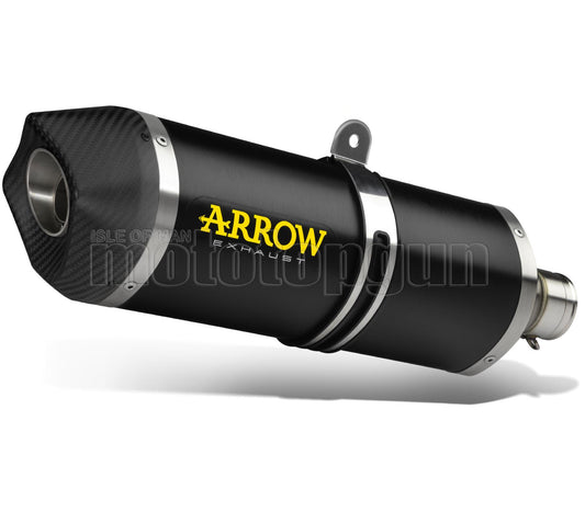 SCARICO OMOLOGATO ARROW RACE-TECH IN ALLUMINIO NERO CON FONDELLO IN CARBY COMPATIBILE CON HONDA CB 300 R 18/20