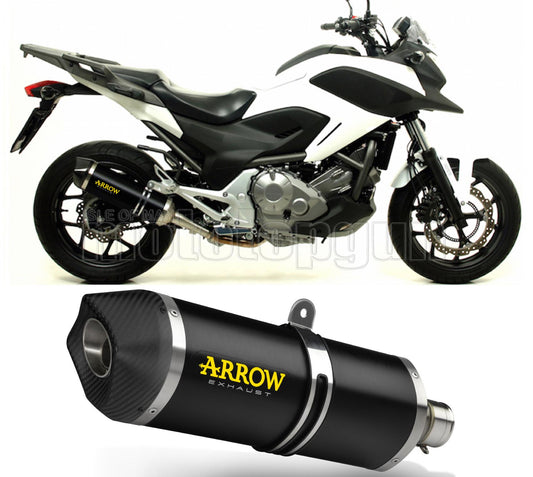 SCARICO COMPLETO OMOLOGATO OPEN ARROW RACE-TECH IN ALLUMINIO NERO CON FONDELLO IN CARBY COMPATIBILE CON HONDA NC 700 X 12/13