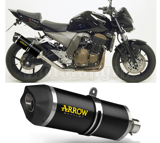 SCARICO COMPLETO OMOLOGATO OPEN ARROW RACE-TECH IN ALLUMINIO NERO CON FONDELLO IN CARBY COMPATIBILE CON KAWASAKI Z750 Z-750 04/06