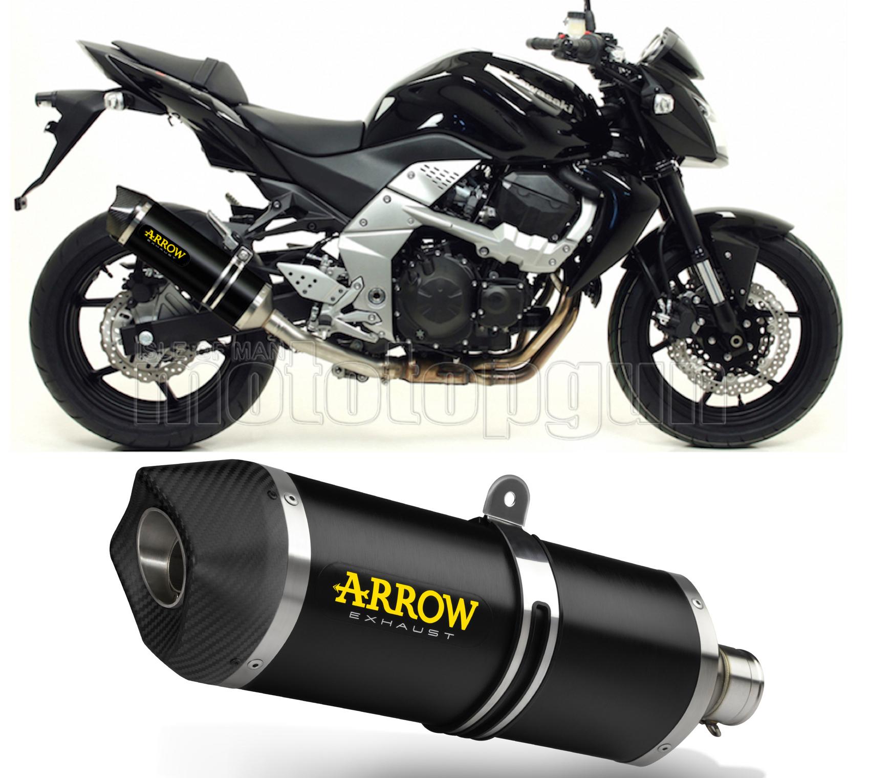 SCARICO COMPLETO OMOLOGATO OPEN ARROW RACE-TECH IN ALLUMINIO NERO CON FONDELLO IN CARBY COMPATIBILE CON KAWASAKI Z750 Z-750 07/14