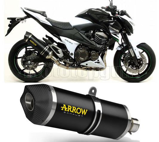 SCARICO COMPLETO OMOLOGATO OPEN ARROW RACE-TECH IN ALLUMINIO NERO CON FONDELLO IN CARBY COMPATIBILE CON KAWASAKI Z800 Z-800 E 13/16