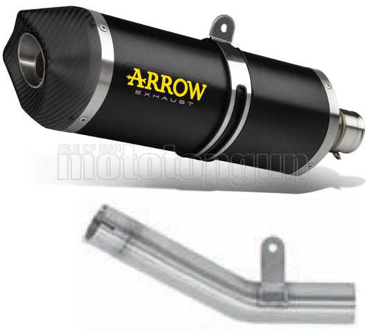 SCARICO OMOLOGATO OPEN ARROW RACE-TECH IN ALLUMINIO NERO CON FONDELLO IN CARBY COMPATIBILE CON KAWASAKI ZX-6R ZX-6 R 636 19/20