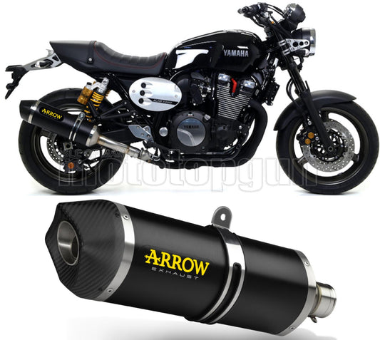 SCARICO OMOLOGATO CATALIZZATO ARROW RACE-TECH IN ALLUMINIO NERO CON FONDELLO IN CARBY COMPATIBILE CON YAMAHA XJR 1300 07/17