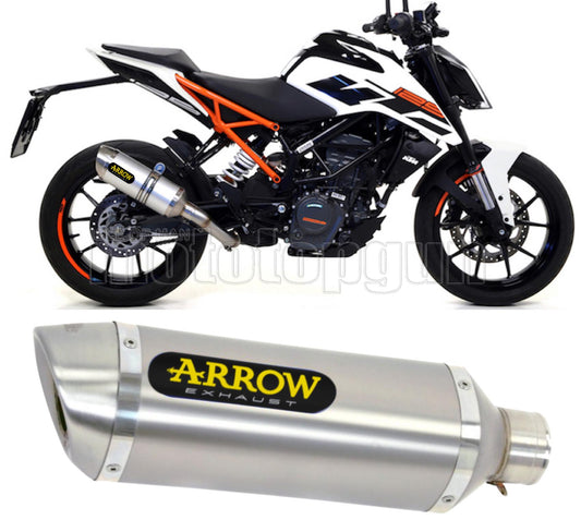 SCARICO OMOLOGATO ARROW THUNDER IN ALLUMINIO CON FONDELLO IN INOX COMPATIBILE CON KTM DUKE 125 17/20