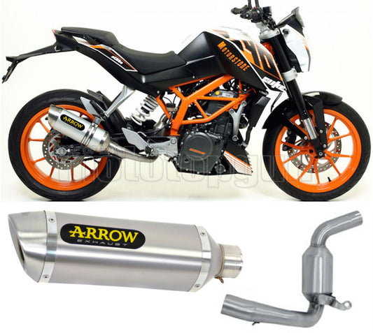 SCARICO COMPLETO OMOLOGATO OPEN ARROW THUNDER IN ALLUMINIO CON FONDELLO IN INOX COMPATIBILE CON KTM DUKE 390 13/16
