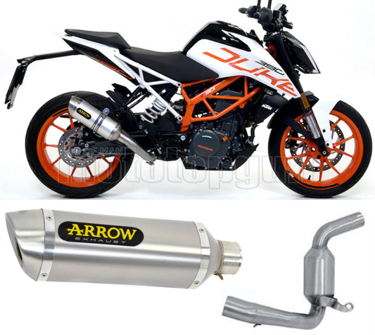 SCARICO OMOLOGATO ARROW THUNDER IN ALLUMINIO CON FONDELLO IN INOX COMPATIBILE CON KTM DUKE 390 17/20