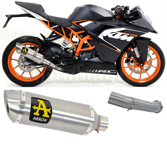 SCARICO OMOLOGATO ARROW THUNDER IN ALLUMINIO CON FONDELLO IN INOX COMPATIBILE CON KTM RC 125 17/20