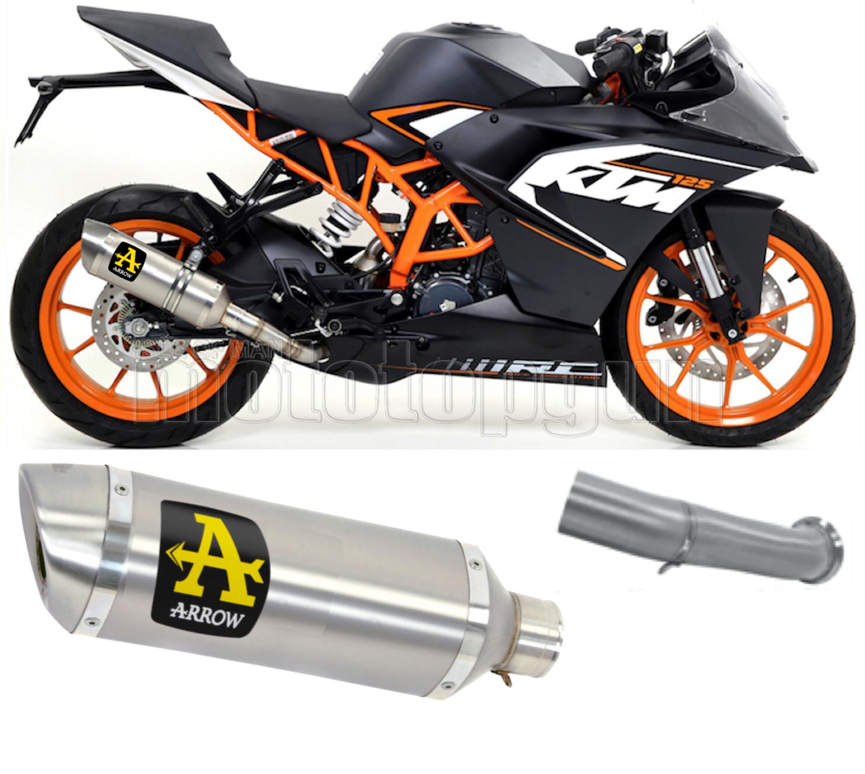 SCARICO OMOLOGATO ARROW THUNDER IN ALLUMINIO CON FONDELLO IN INOX COMPATIBILE CON KTM RC 125 17/20