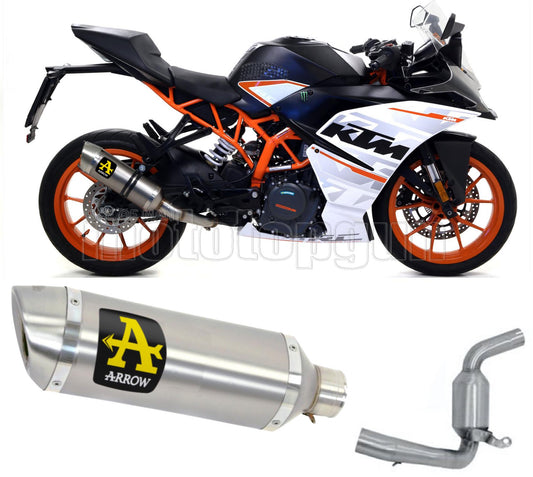 SCARICO OMOLOGATO ARROW THUNDER IN ALLUMINIO CON FONDELLO IN INOX COMPATIBILE CON KTM RC 390 17/20