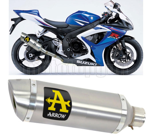 SCARICO COMPLETO OMOLOGATO OPEN ARROW THUNDER IN ALLUMINIO CON FONDELLO IN INOX COMPATIBILE CON SUZUKI GSX-R 750 IE 08/10