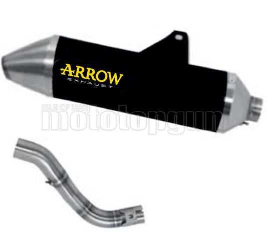 SCARICO OMOLOGATO ARROW THUNDER IN ALLUMINIO NERO CON FONDELLO IN INOX COMPATIBILE CON HONDA CRF 250 L 17/18