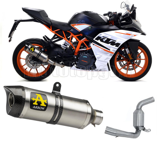SCARICO OMOLOGATO ARROW THUNDER IN TITANIO CON FONDELLO IN CARBY COMPATIBILE CON KTM RC 390 17/20