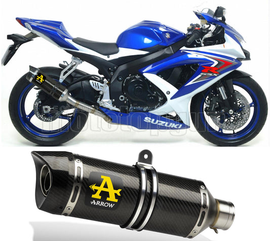 SCARICO COMPLETO OMOLOGATO OPEN ARROW THUNDER IN CARBONIO CON FONDELLO IN CARBY COMPATIBILE CON SUZUKI GSX-R 750 IE 08/10