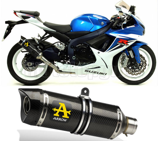 SCARICO COMPLETO OMOLOGATO OPEN ARROW THUNDER IN CARBONIO CON FONDELLO IN CARBY COMPATIBILE CON SUZUKI GSX-R 750 IE 11/16