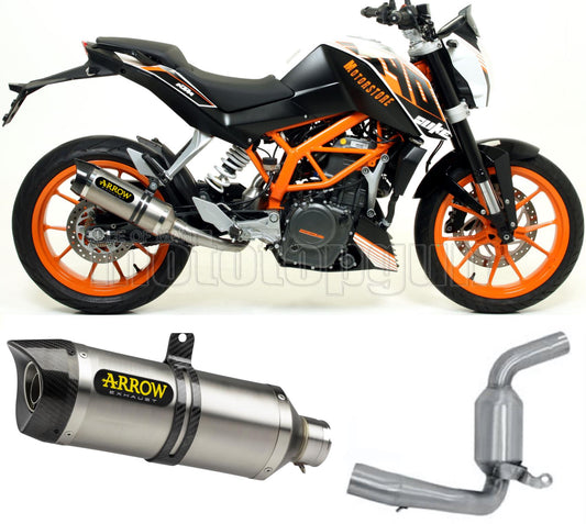 SCARICO COMPLETO OMOLOGATO OPEN ARROW THUNDER IN ALLUMINIO CON FONDELLO IN CARBY COMPATIBILE CON KTM DUKE 390 13/16