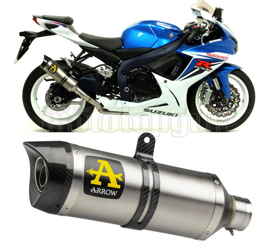 SCARICO COMPLETO OMOLOGATO OPEN ARROW THUNDER IN ALLUMINIO CON FONDELLO IN CARBY COMPATIBILE CON SUZUKI GSX-R 600 IE 11/16