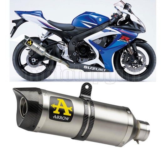 SCARICO COMPLETO OMOLOGATO OPEN ARROW THUNDER IN ALLUMINIO CON FONDELLO IN CARBY COMPATIBILE CON SUZUKI GSX-R 750 IE 08/10