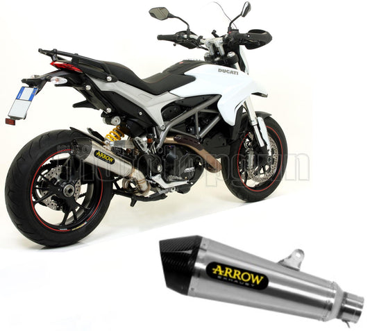 SCARICO COMPLETO OMOLOGATO OPEN ARROW X-KONE IN NICHROM CON FONDELLO IN CARBY COMPATIBILE CON DUCATI HYPERSTRADA 13/15