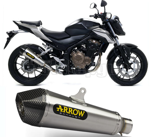 SCARICO OMOLOGATO OPEN ARROW X-KONE IN NICHROM CON FONDELLO IN CARBY COMPATIBILE CON HONDA CBR 500 R 19/20