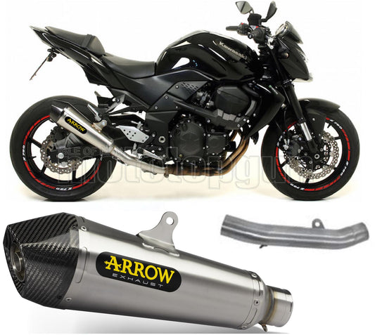 SCARICO COMPLETO OMOLOGATO OPEN ARROW X-KONE IN NICHROM CON FONDELLO IN CARBY COMPATIBILE CON KAWASAKI Z750 Z-750 R 11/14