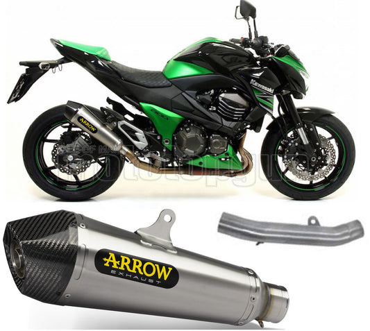 SCARICO COMPLETO OMOLOGATO OPEN ARROW X-KONE IN NICHROM CON FONDELLO IN CARBY COMPATIBILE CON KAWASAKI Z800 Z-800 E 13/16