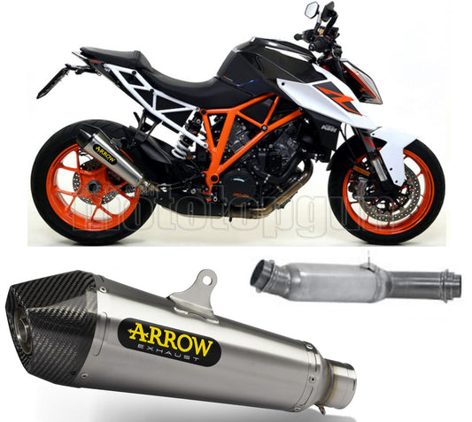 SCARICO COMPLETO RACE ARROW X-KONE IN NICHROM CON FONDELLO IN CARBY COMPATIBILE CON KTM 1290 SUPERDUKE 17/19