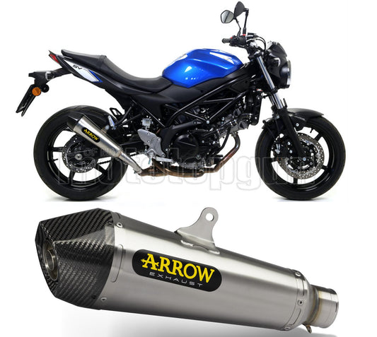 SCARICO OMOLOGATO CATALIZZATO ARROW X-KONE IN NICHROM CON FONDELLO IN CARBY COMPATIBILE CON SUZUKI SV 650 16/23