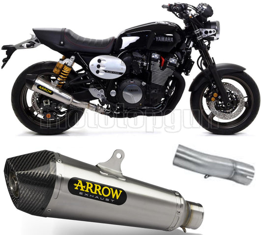 SCARICO OMOLOGATO CATALIZZATO ARROW X-KONE IN NICHROM CON FONDELLO IN CARBY COMPATIBILE CON YAMAHA XJR 1300 07/17