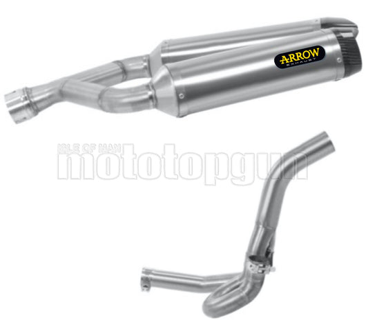 SCARICO OMOLOGATO OPEN ARROW THUNDER IN ALLUMINIO CON FONDELLO IN CARBY COMPATIBILE CON APRILIA DORSODURO 900 17/19