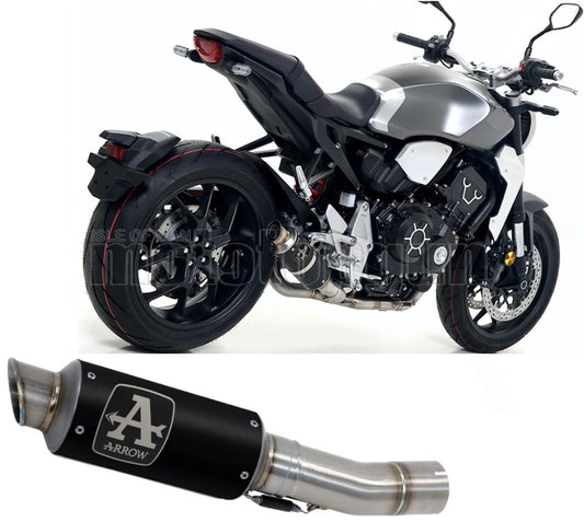 SCARICO COMPLETO OMOLOGATO CATALIZZATO ARROW GP2 GP-2 IN NICHROM NERO CON FONDELLO IN INOX COMPATIBILE CON HONDA CB 1000 R 18/23