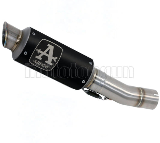 SCARICO COMPLETO OMOLOGATO CATALIZZATO ARROW GP2 GP-2 IN NICHROM NERO CON FONDELLO IN INOX COMPATIBILE CON KAWASAKI Z400 Z-400 19/20