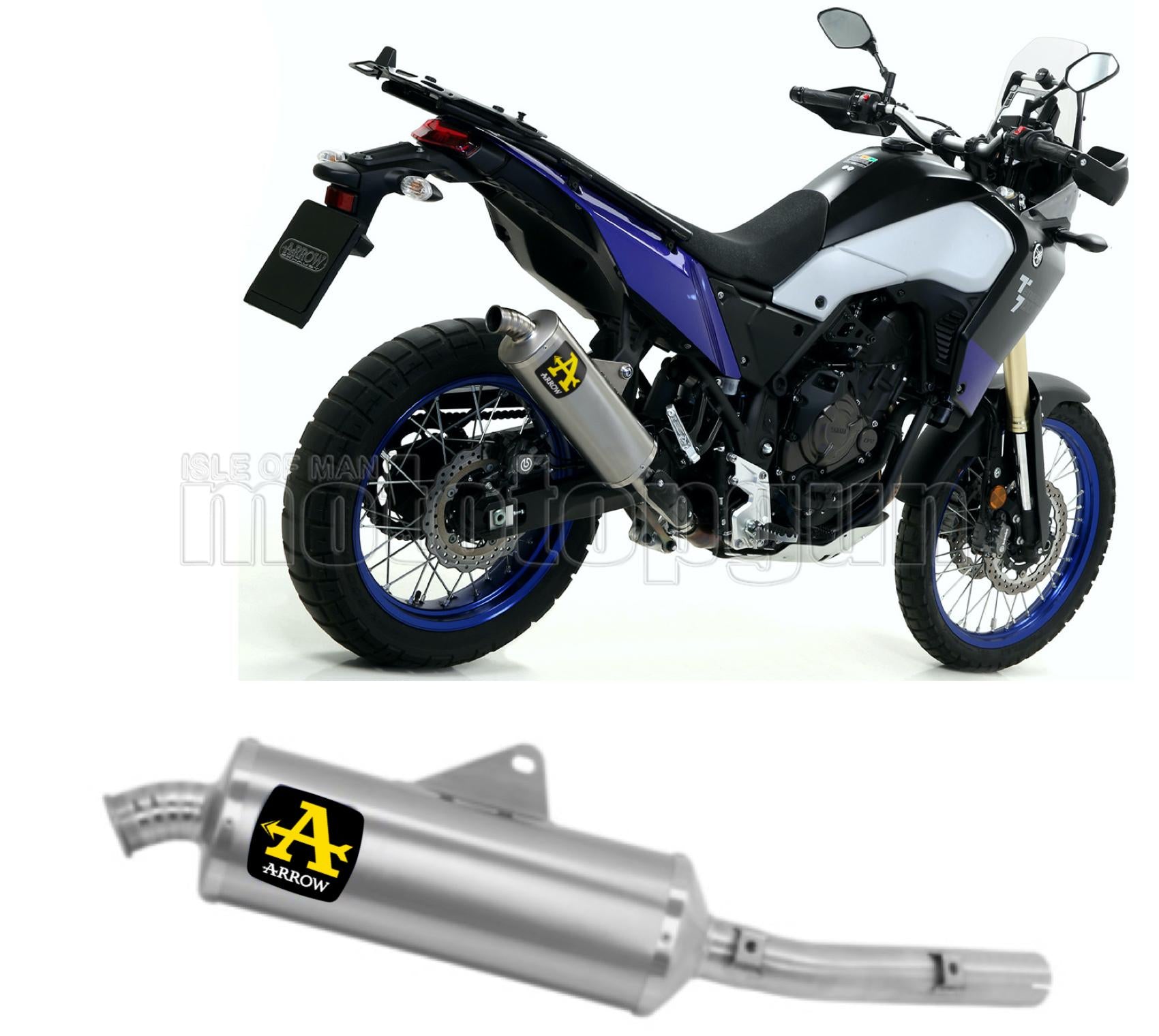 SCARICO OMOLOGATO ARROW INDY-RACE IN ALLUMINIO CON FONDELLO IN INOX COMPATIBILE CON YAMAHA TENERE 700 21/23