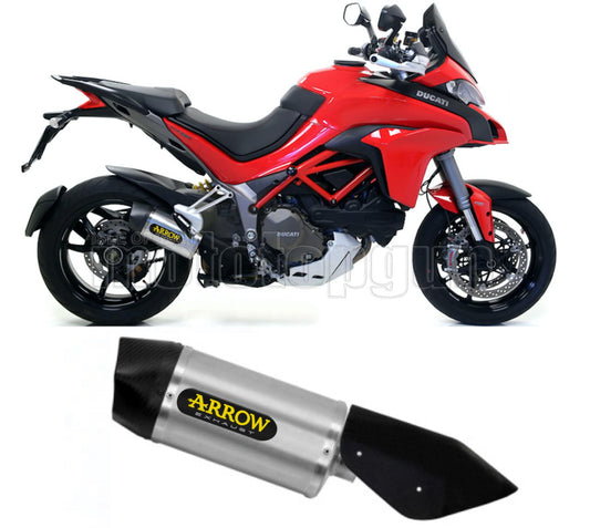 SCARICO OMOLOGATO CATALIZZATO ARROW INDY-RACE IN TITANIO CON FONDELLO IN CARBY COMPATIBILE CON DUCATI MULTISTRADA 1260 18/20