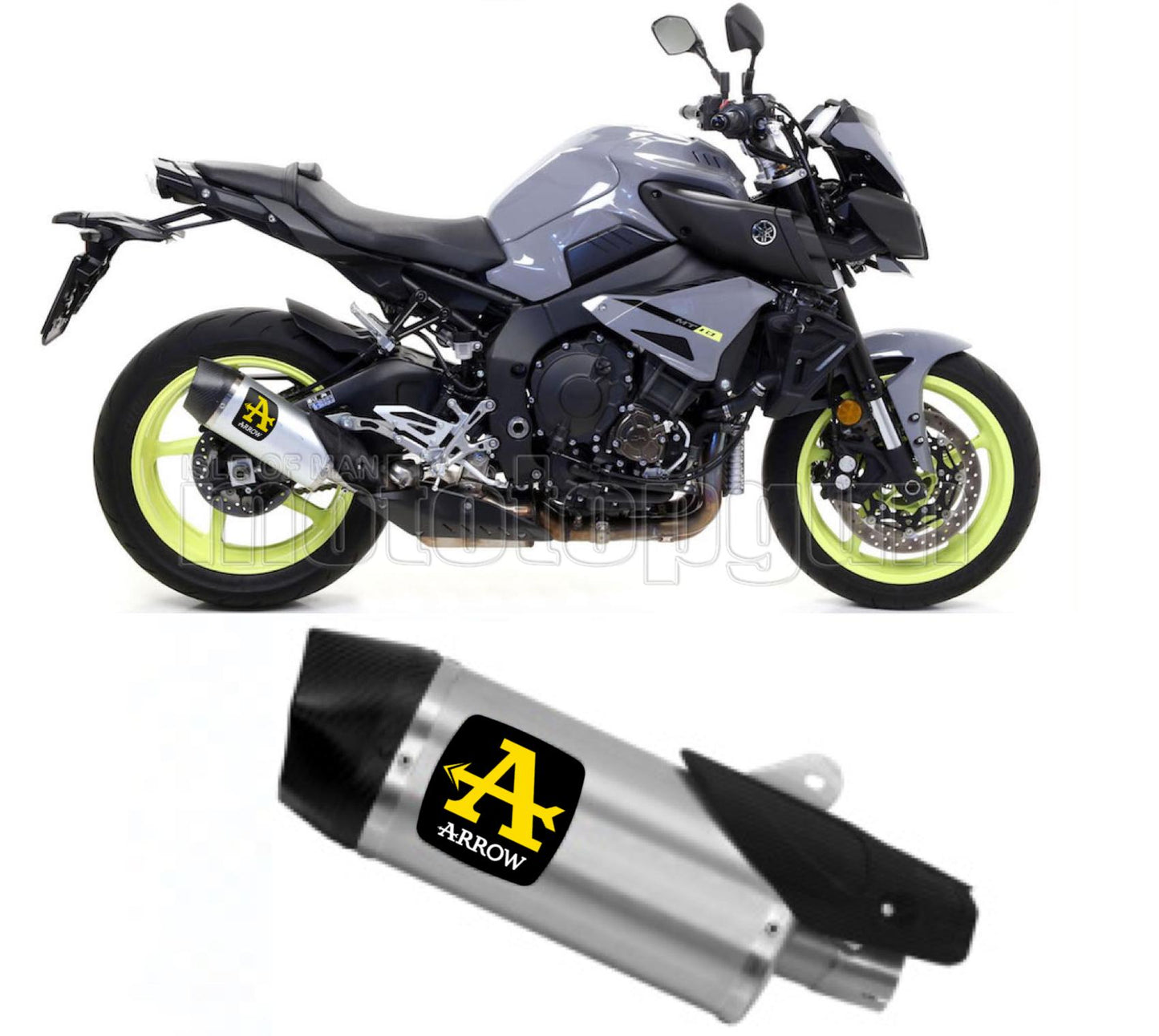 SCARICO OMOLOGATO CATALIZZATO ARROW INDY-RACE IN ALLUMINIO CON FONDELLO IN CARBY COMPATIBILE CON YAMAHA MT10 MT-10 16/20