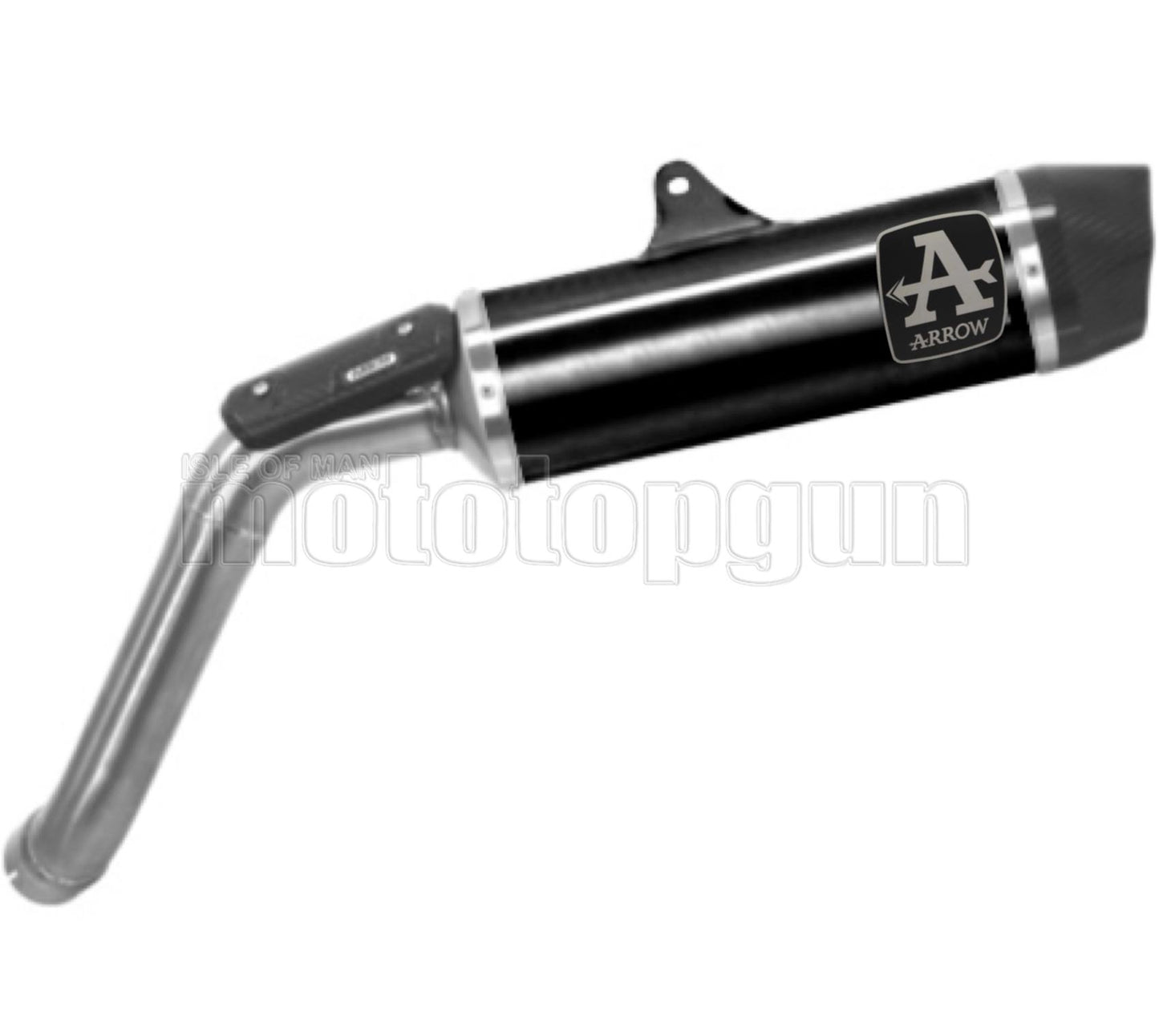 SCARICO OMOLOGATO ARROW INDY-RACE IN ALLUMINIO NERO CON FONDELLO IN CARBY COMPATIBILE CON MOTO GUZZI V85 TT 19/20