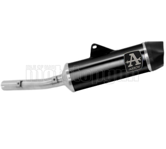 SCARICO OMOLOGATO ARROW INDY-RACE IN ALLUMINIO NERO CON FONDELLO IN CARBY COMPATIBILE CON YAMAHA TENERE 700 19/20