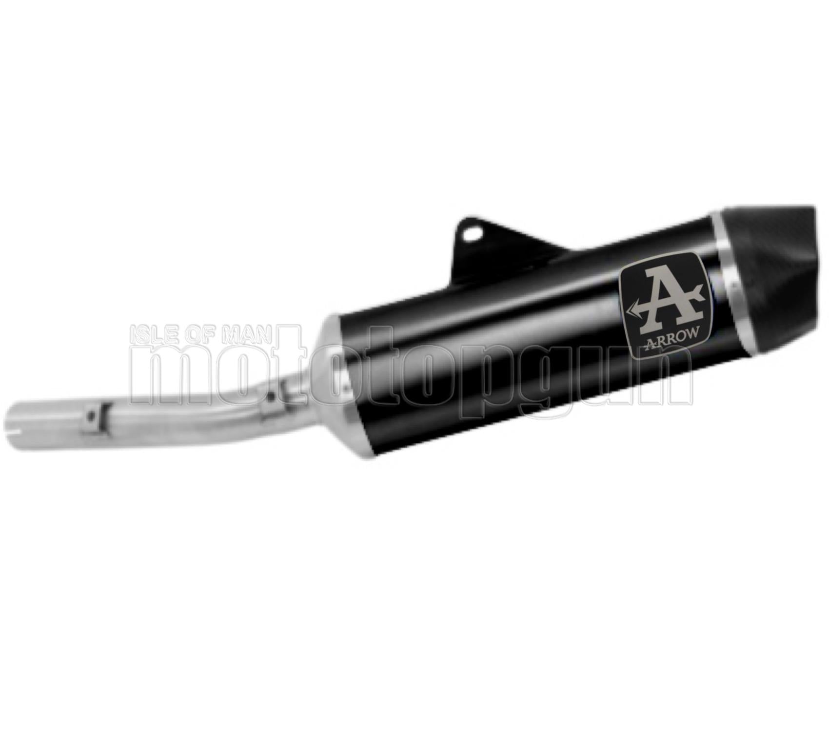 SCARICO OMOLOGATO ARROW INDY-RACE IN ALLUMINIO NERO CON FONDELLO IN CARBY COMPATIBILE CON YAMAHA TENERE 700 19/20