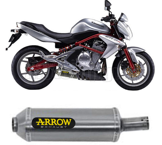 SCARICO COMPLETO OMOLOGATO OPEN BASSO ARROW MAXI RACE-TECH IN ALLUMINIO CON FONDELLO IN INOX COMPATIBILE CON KAWASAKI ER6N ER-6N 05/11
